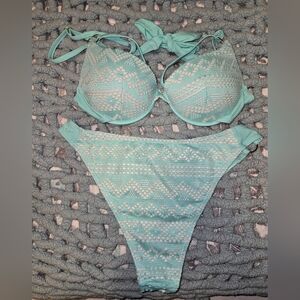 Aqua Lace Bikini Set